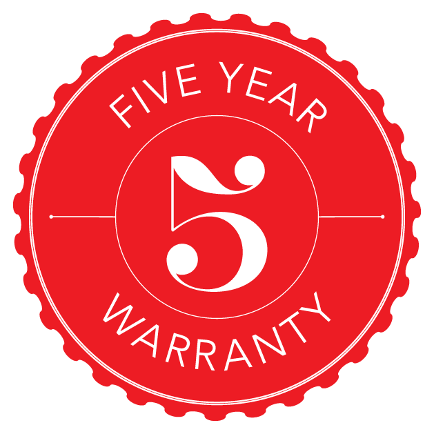 5 Year Warranty