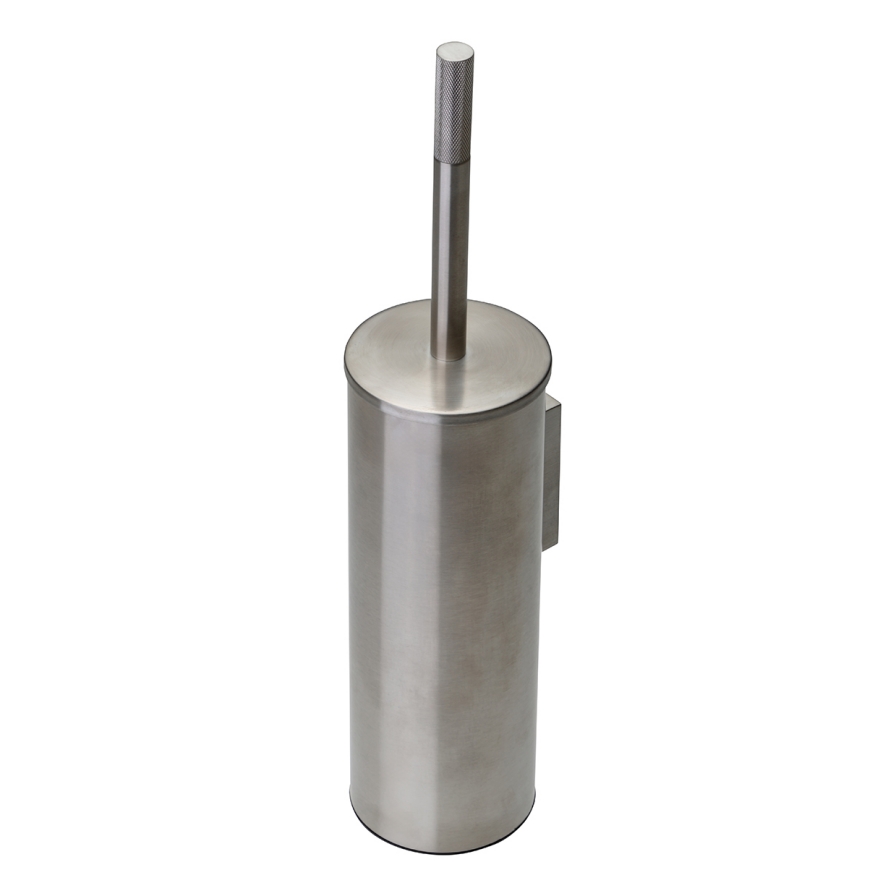 Aura X Toilet Brush Holder Brushed Nickel