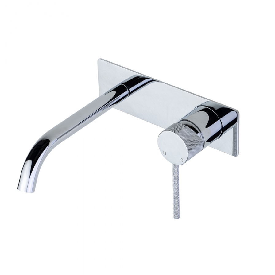 209X Series Knurled Wall Basin Set Chrome